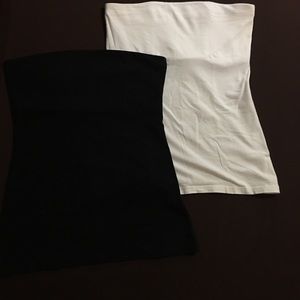 Black and white tube tops medium fits like a small